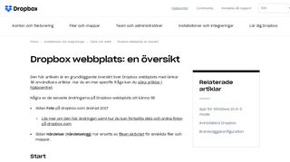 
                            9. Dropbox webbplats: en översikt – Dropbox-hjälp