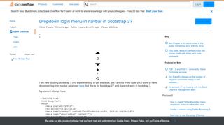 
                            7. Dropdown login menu in navbar in bootstrap 3? - Stack Overflow