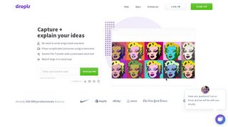 
                            2. Droplr: Screenshot, file sharing and screencasts for creative people