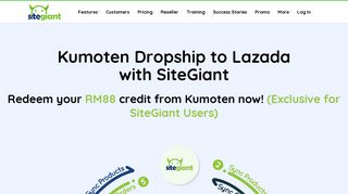 
                            6. Dropship to Lazada with Kumoten and SiteGiant | SiteGiant.My