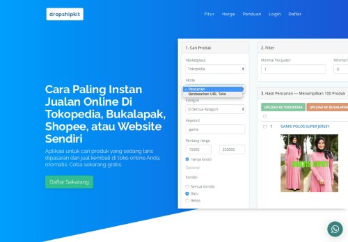 
                            2. Dropshipkit: Cara Instan Jualan Online