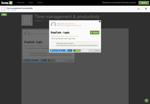 
                            4. DropTask - Login | Time management & produc... - Scoop.it