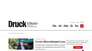 
                            7. Druck & Medien | Cewe übernimmt Laserline