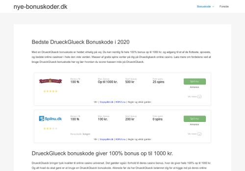 
                            10. DrueckGlueck bonuskode: Find alt den information du skal bruge!