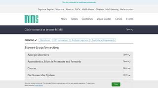 
                            9. Drug listings by brand and generic drugs | MIMS online