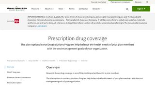 
                            12. DrugSolutions: Prescription Drug Coverage Plan | Great-West Life in ...
