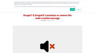 
                            10. Drupal 7 & Drupal 8: Customize or remove the node creation message ...