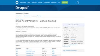 
                            5. Drupal 7.x and Varnish 3.x - Example default.vcl [#1196916] | Drupal.org