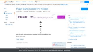 
                            3. Drupal: Display success/error message - Stack Overflow