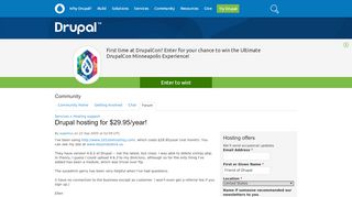 
                            10. Drupal hosting for $29.95/year! | Drupal.org