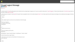 
                            12. Drupal Logout Message | Drupal Sun