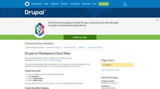 
                            11. Drupal on Rackspace Cloud Sites | Drupal.org