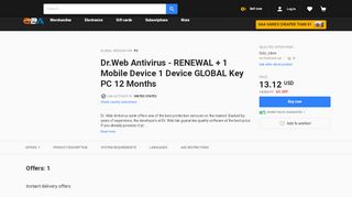 
                            6. Dr.Web Antivirus - RENEWAL + 1 Mobile Device 1 Device .. ...