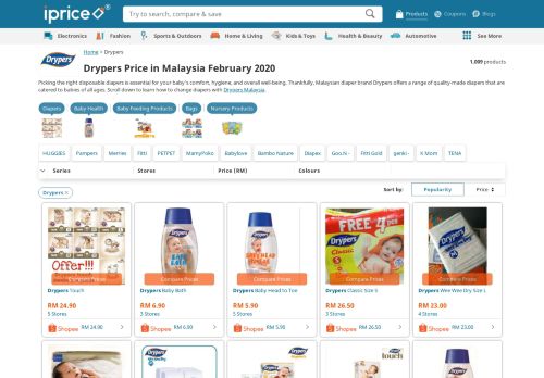 
                            5. Drypers Price Malaysia | Buy Drypers Diapers Online | iPrice