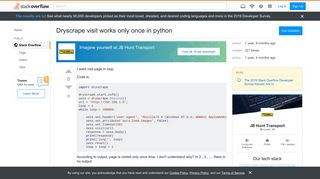 
                            1. Dryscrape visit works only once in python - Stack Overflow