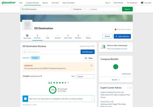 
                            13. DS Domination Reviews | Glassdoor