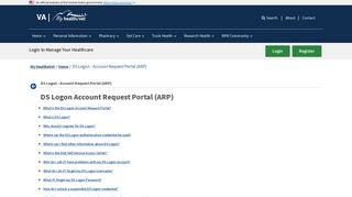 
                            12. DS Logon - Account Request Portal (ARP) - Home - My HealtheVet