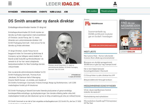 
                            10. DS Smith ansætter ny dansk direktør - Leder IDAG