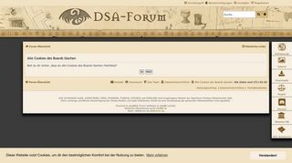 
                            4. DSA-Forum - Persönlicher Bereich - Alle Cookies des Boards löschen