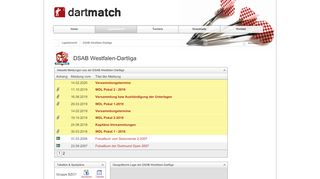 
                            3. DSAB Westfalen-Dartliga : Tabellen, Spielpläne, News und Dart ...