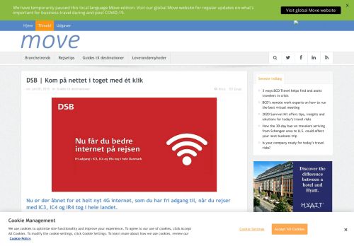 
                            10. DSB | Kom på nettet i toget med ét klik | BCD Travel Move Danish Site ...