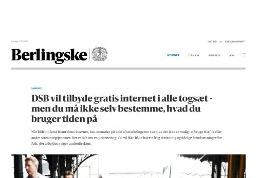 
                            5. DSB vil tilbyde gratis internet i alle togsæt - men du må ikke selv ...