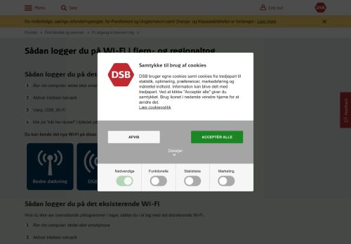 
                            5. DSB: WiFi i DSB's Fjern- og regionaltog