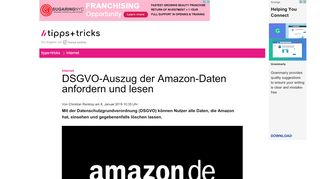 
                            10. DSGVO-Auszug der Amazon-Daten anfordern und lesen - Heise