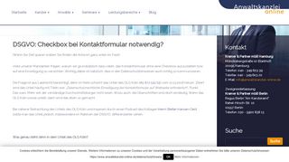 
                            1. DSGVO: Checkbox bei Kontaktformular notwendig?