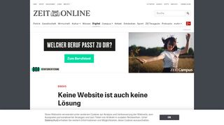 
                            2. DSGVO: Keine Website ist auch keine Lösung | ZEIT ONLINE - Die Zeit