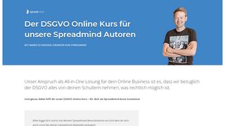 
                            13. DSGVO Online Kurs für Spreadmind Autoren - Spreadmind