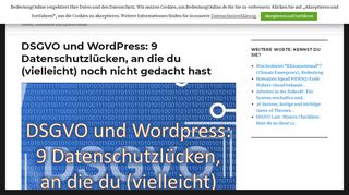 
                            11. DSGVO und Wordpress: 9 Datenschutzlücken, an die du (vielleicht ...