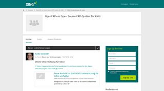 
                            11. DSGVO Unterstützung für Odoo - OpenERP ein Open Source ... - Xing