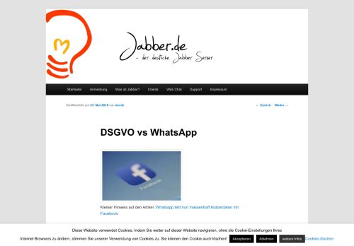 
                            6. DSGVO vs WhatsApp | Jabber.de XMPP/Jabber Server