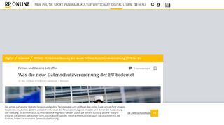 
                            9. DSGVO - Zusammenfassung der neuen Datenschutz ... - RP Online