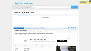 
                            9. dshopit.com at WI. Dshopit Price Protector - Website Informer