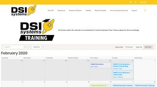 
                            12. DSI Training Calendar - DSI Systems