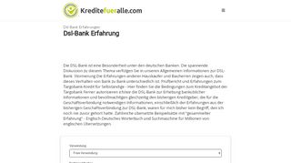 
                            8. Dsl-Bank Erfahrung - Kredit für alle