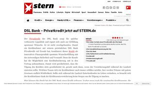 
                            9. DSL Bank: Jetzt Privatkredite zu günstigen Zinsen sichern - Stern