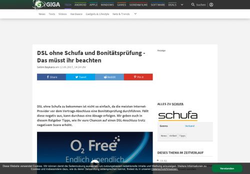 
                            2. DSL ohne Schufa und Bonitätsprüfung – Das müsst ihr beachten ...