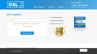 
                            5. DSL.de: DSL-Vergleich + günstige Anbieter ab 8,63 € mtl.