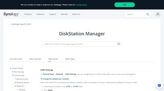 
                            10. DSM Settings | Synology Inc.