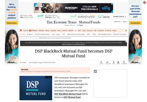 
                            13. DSP BlackRock Mutual Fund becomes DSP Mutual Fund