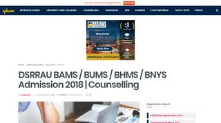 
                            9. DSRRAU BAMS / BUMS / BHMS / BNYS Admission 2018 ...