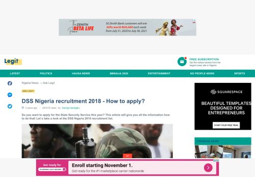 
                            13. DSS Nigeria recruitment 2018 - How to apply? ▷ Legit.ng