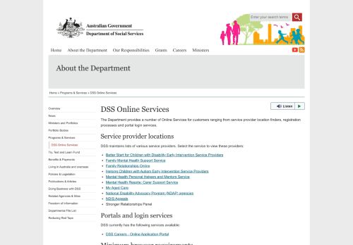 
                            10. DSS Online Services | Department of Social Services, Australian ...