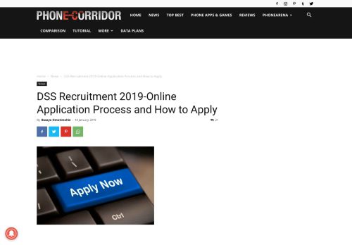
                            5. DSS Recruitment 2019-Online Application Process and How to Apply