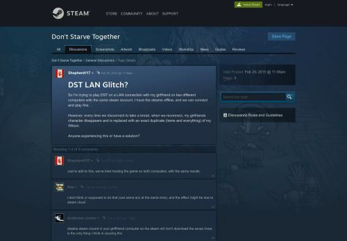 
                            6. DST LAN Glitch? :: Don't Starve Together General Discussions