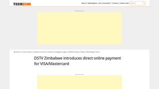 
                            7. DSTV Zimbabwe introduces direct online payment for VISA ... - Techzim