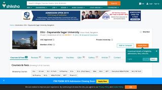 
                            8. DSU - Dayananda Sagar University, Bangalore - Courses, Placement ...
